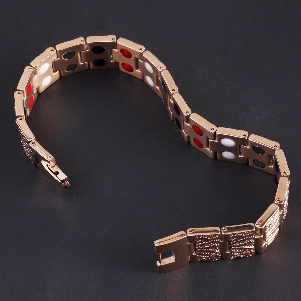 Stainless Steel Bracelet, Fashionable Double-row Magnet Energy Bracelet, Titanium Steel Men's Bracelet, Bracelet.