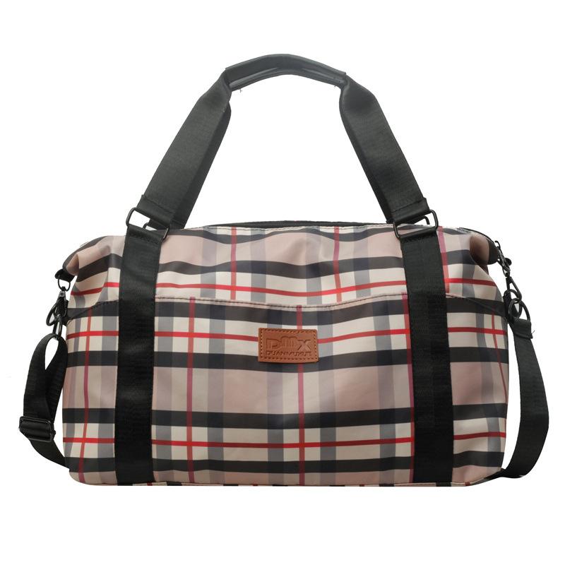 

Мужская и женская повседневная дорожная сумка в клетку в ретро-стиле, сумка для ручной клади, сумка для хранения одежды дома хаки