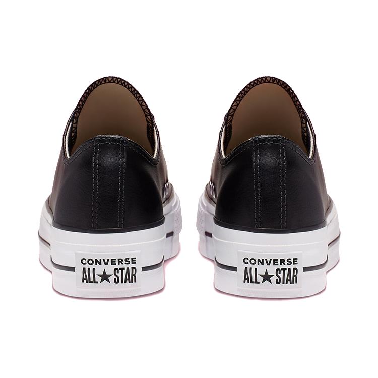Converse Womens All Star Lift Clean Ox 'Black' (women's sizes) Black / White Canvas Shoes 561681C