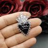 4pcs 26*46mm Gothic Pendant Alloy Red Enamel Flame Sacred Heart Corazon Pendants DIY Handmade Jewelry Making Accessories