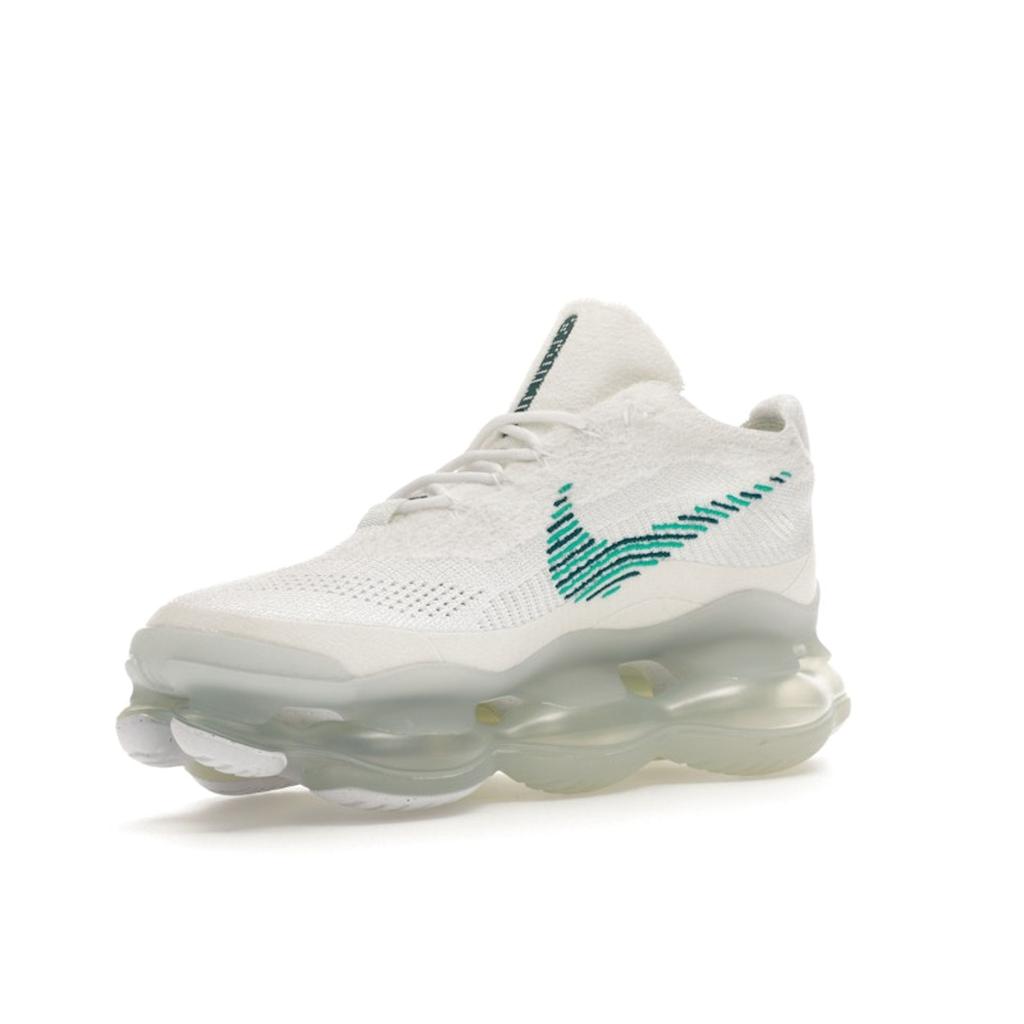 Nike Air Max Scorpion Flyknit Hvite Klar Smaragd Unisex Sneakers Jordblå Klar Smaragdgrønn DJ4701-100