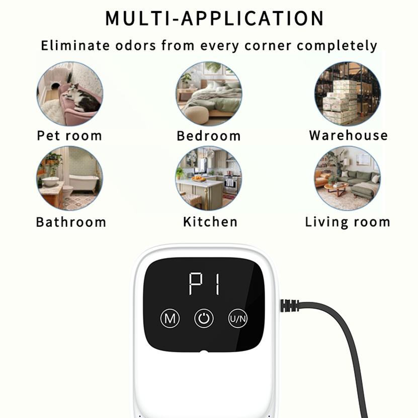 Air Purifier for Home Ozone Generator Negative Ion Remove Bad Smells Smoke Odor Air Cleaner for Bathroom Toilet Kitchen Pets