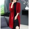 Spring and Autumn Loose Large Size Sweater Outerwear Sweater Coat Women's Knitted Cardigan Women's Long Style
