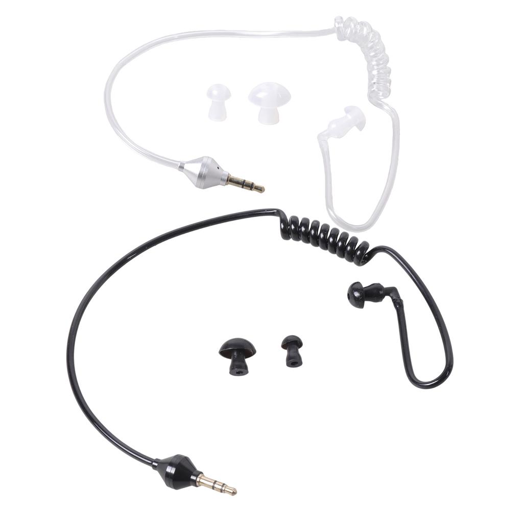 3.5mm Clear Air Tube In Ear Headphones Earbuds Suitable for Security Running Driving Activities for Multiple Uses