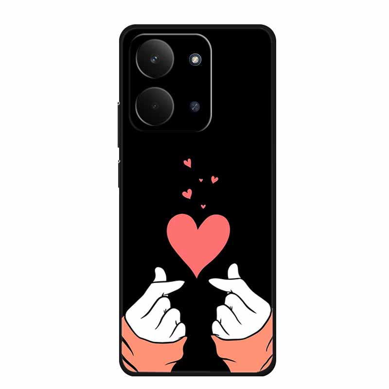 For Redmi 15C 4G Case 15 C Cartoon Cat Black Silicone Soft TPU Phone Case For Xiaomi Redmi 15C Back Cover Cases Redmi15C 6.9"