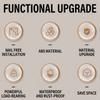Wall Mounted Storage Organizer Rack Space-Saving Walnut Wood Grain Toilet Paper Holder Multi-functional Durable Tissue Stand