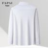 FAPAI Men's 100% Cotton Oxford Solid Long Sleeve Casual Shirt