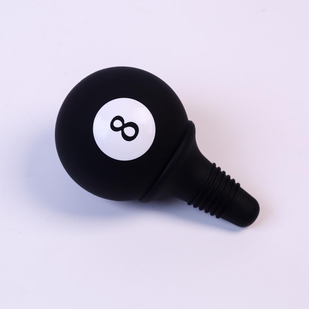 Creative Silicone Billiard Ball Wine Bottle Stopper Leak-Proof Sealing Food-Grade Number 8 Logo Excellent Beverages Beer Wine (Multicolor,Black billiard ball wine stopper)
