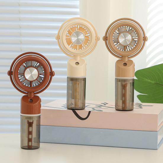 Misting Handheld Fan with USB Charging Portable Mini Cooling Fan with Water Spray 3 Speeds Desktop Fan for Outdoor Office Summer Travel