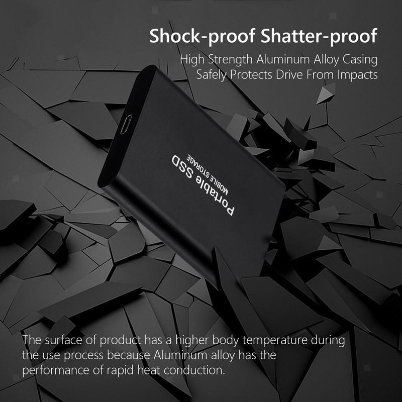 Exclusive Cross-Border Ultra-Thin High-Speed SSD Mobile Hard Drive Expansion - Large Capacity, Brand New Solid State Drive