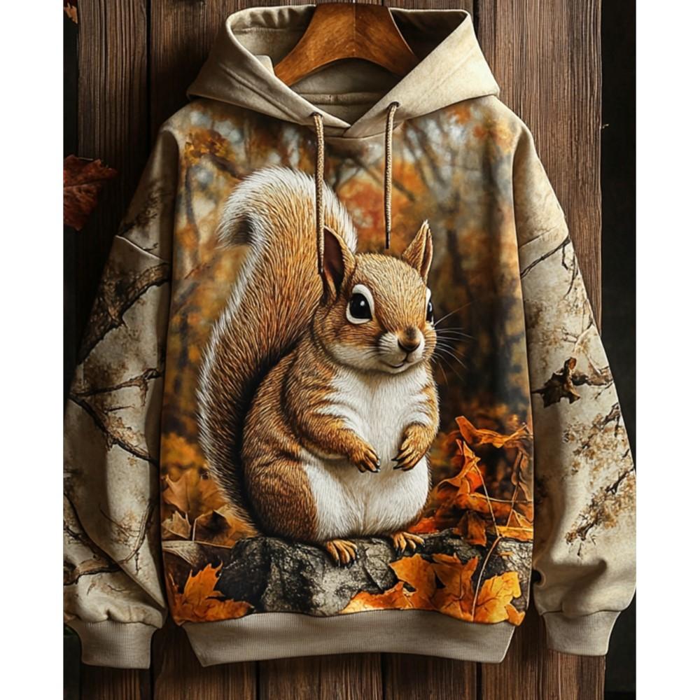 Funny Animal Hoodies Chicken Squirrel Horse 3D Print Women's Hooded Sweatshirts Pullover Y2K Tops Tracksuit Unisex Coat Clothing