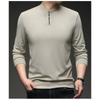 Men's Quarter Zip Waffle Knit Pullover, Stand Collar Long Sleeve Casual Top, Breathable Lightweight Shirt for Daily Wear