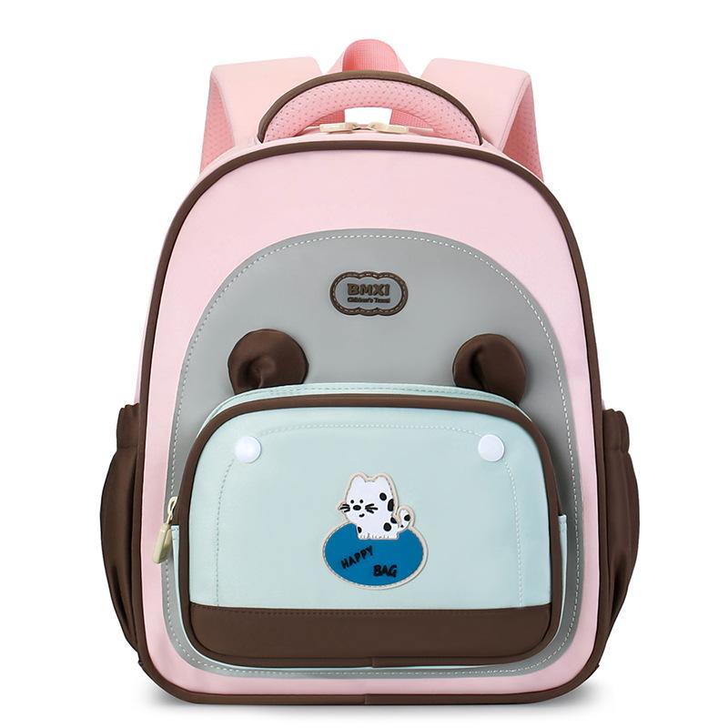 Kindergarten Schoolbag Cartoon Color-matching Lightweight Backpack Boys And Girls Children Schoolbag