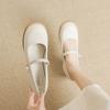 Mary Jane Coarse Heel Small Leather Shoes Women Light Heel Professional Single Shoes Women