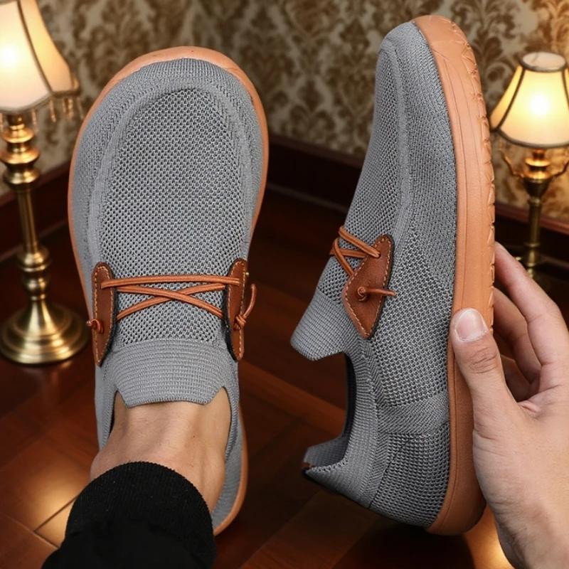 Men Wide Barefoot Shoes New Fashion Wide Toe Breathable Barefoot Large Summer Trendy Kahki Mesh Casual Walking Shoes Hot Selling