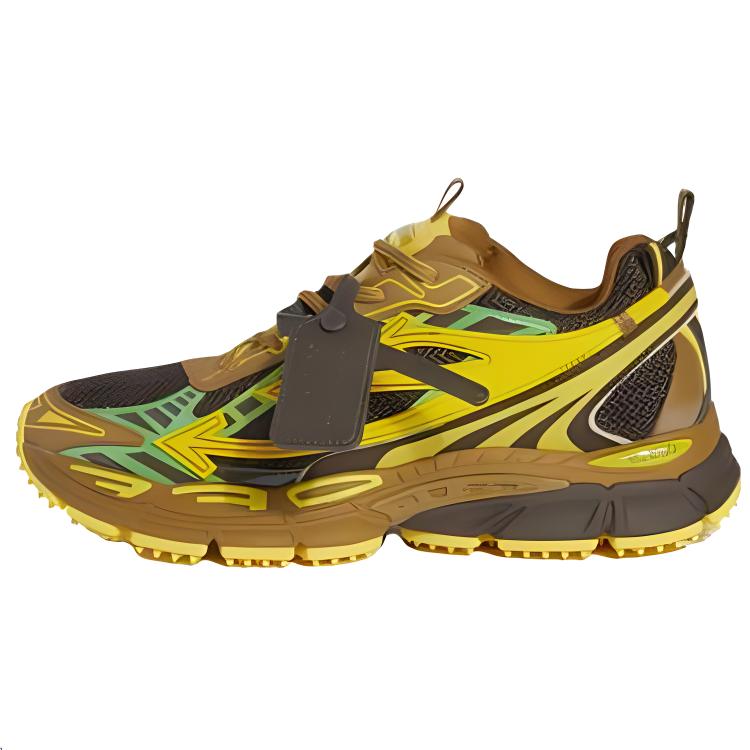 

Off-White Ow Be Right Back Кроссовки мужские повседневные низкие на шнуровке с круглым носком, коричневые/разноцветные OMIA295F24FAB0016084 44