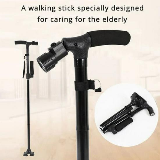 LED Light Non-Slip Foldable Cane
