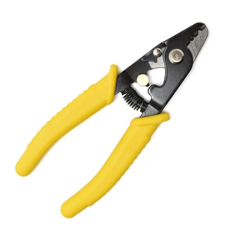For FTTH 3 Hole Fiber Stripping Pliers Durable Three-hole Fiber Optic Stripper with Anti-slip Handle Wire Strip Pliers