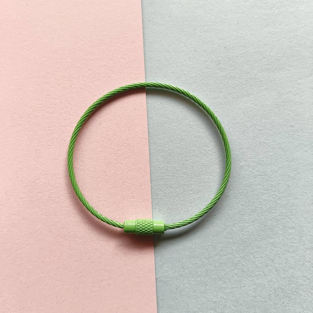 Rotating Metal Wire Rope Keyring Charm for DIY Bags