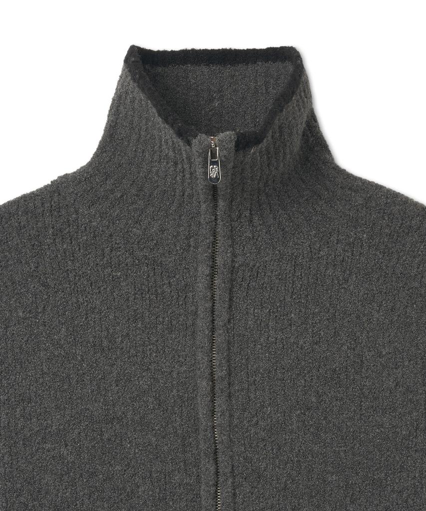 GROVE Grvr Sports_Knit Zip-Up_Charcoal