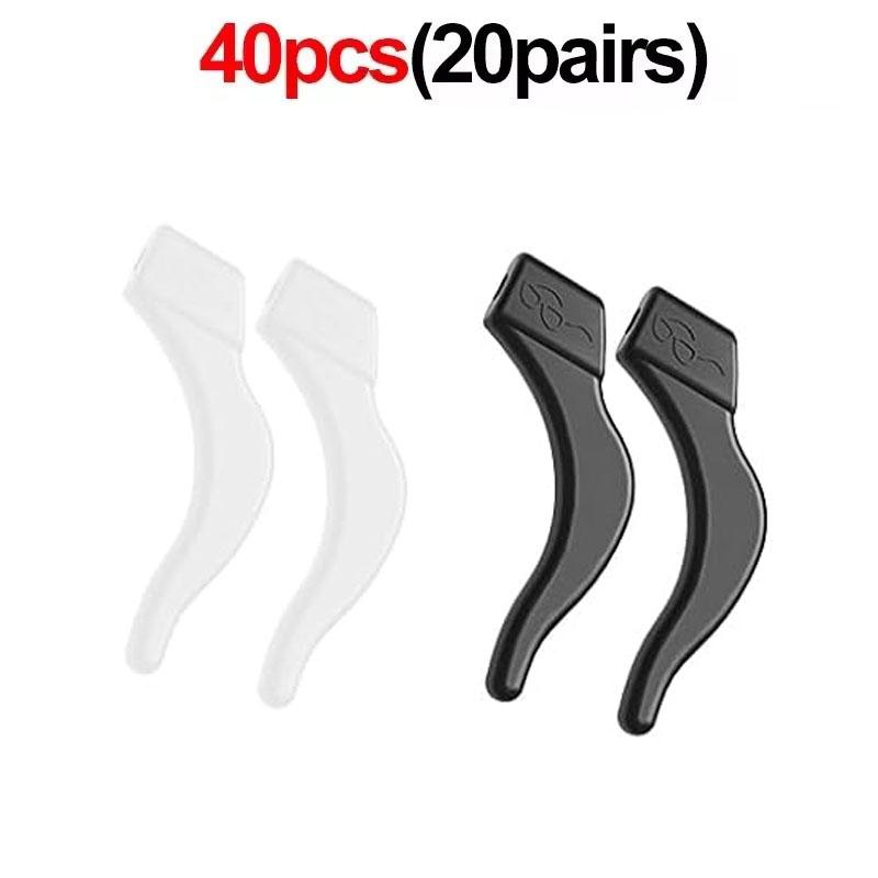 2/40pcs Anti-slip Silicone Ear Grip Glasses Eyeglasses Leg Ear Hook Stopper Bracket Fastener Accessories Temple Tip
