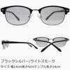 EIGHT TOKYO Clubmaster Brow Light UV Blue Light Black Designed by a Sabae Manufacturer Men's Sunglasses, Color, Clear, Protection, Protection,