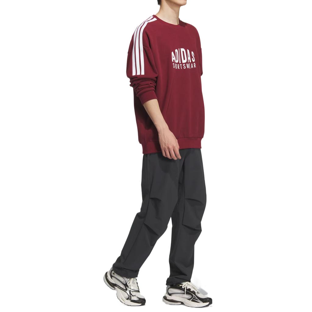 adidas Sweatshirts Unisex Dark Red Crew Neck Moderate KF5249