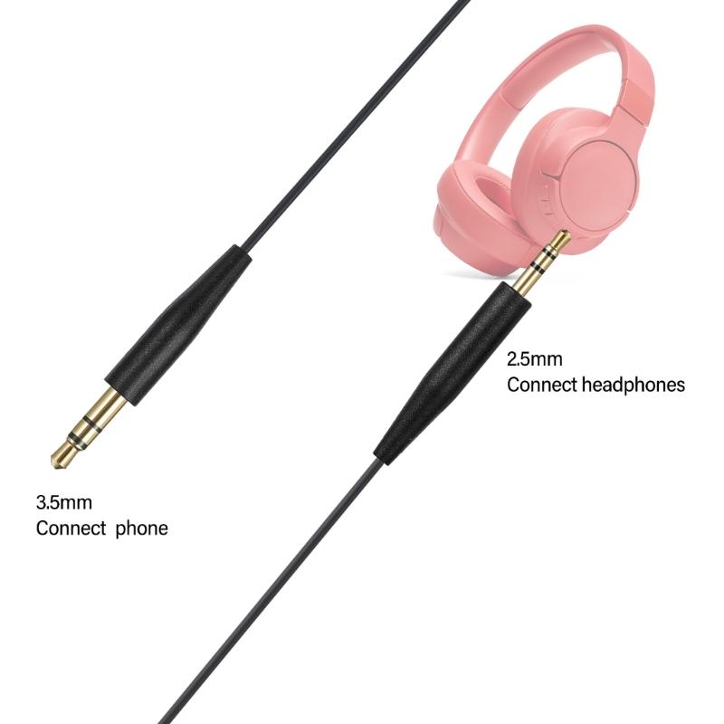 3.5mm to 2.5mm Headphones Cord for TUNE700BT 750BTNC 650BT Earphone Gamings Wire Enhances Connectivities Replacement