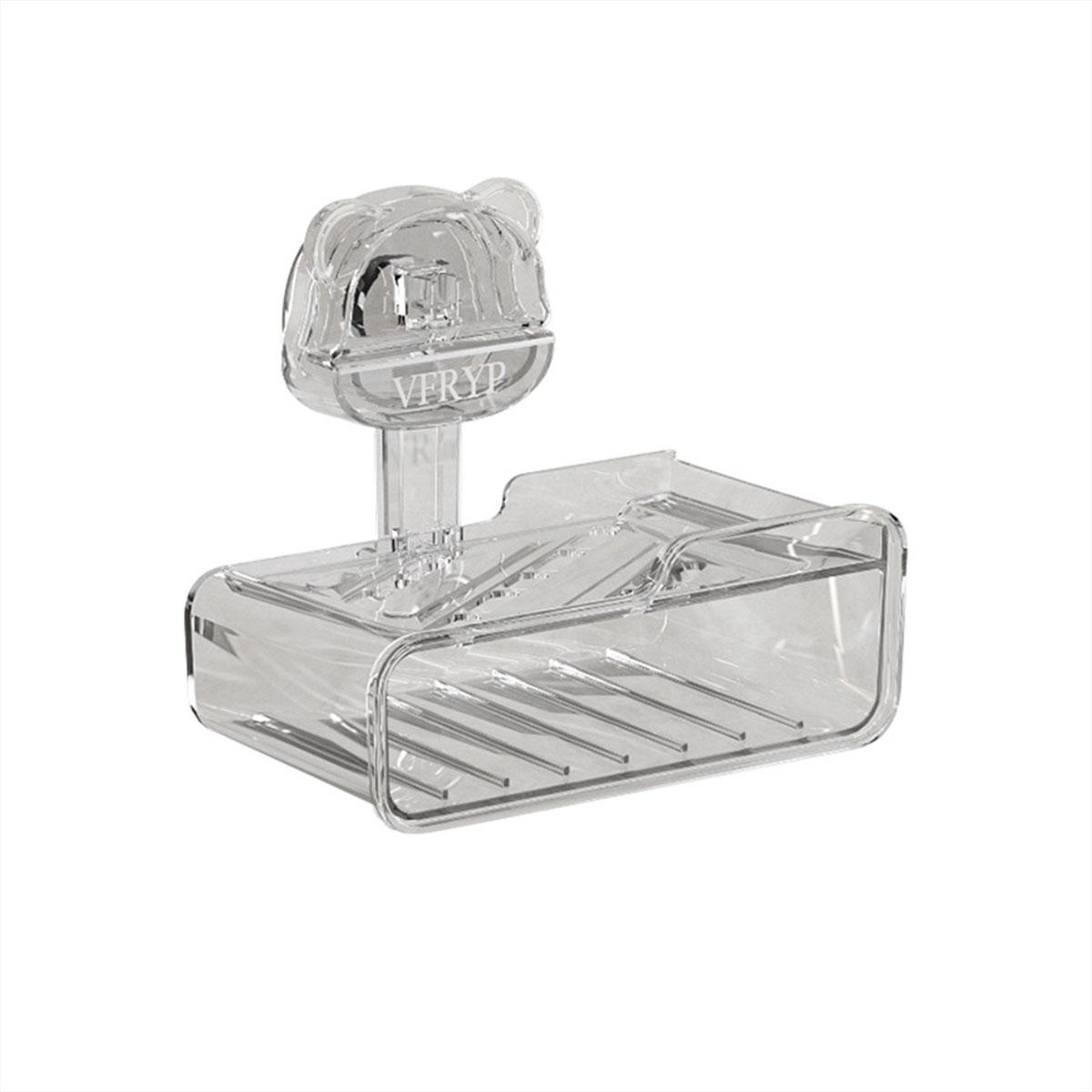 

Коробка для мыла Bear с присоской и без проколов, настенная, для хранения туалетного мыла, сливная коробка чистый