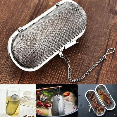 304 Stainless Steel Tea Strainer Soup Bag Filter Creative Long Tea Ball Spice Flavor Treasure Tea Maker Kitchen Bar Accessories