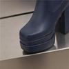 Women's High-heeled Short Boots Sexy European and American Style Autumn and Winter Waterproof Table Thick-heeled Large-size Roman Boots
