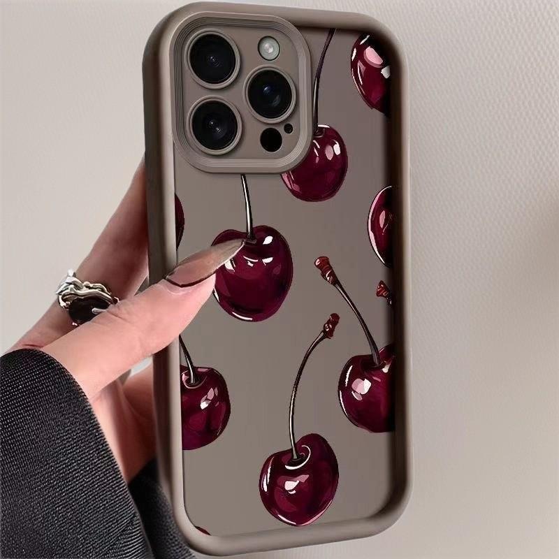 Cherry Design Phone Case for iPhone Pro Models - Japanese, Korean, European, American Style