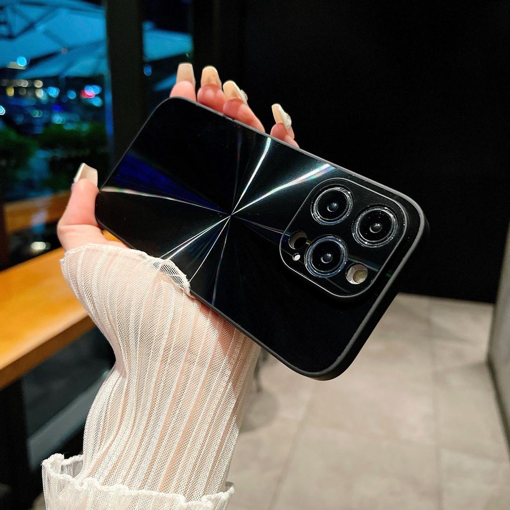 Laser Frosted CD Pattern for Apple 16promax Mobile Phone Case 15pro Aurora 14 New Model 13PRO All-inclusive 12