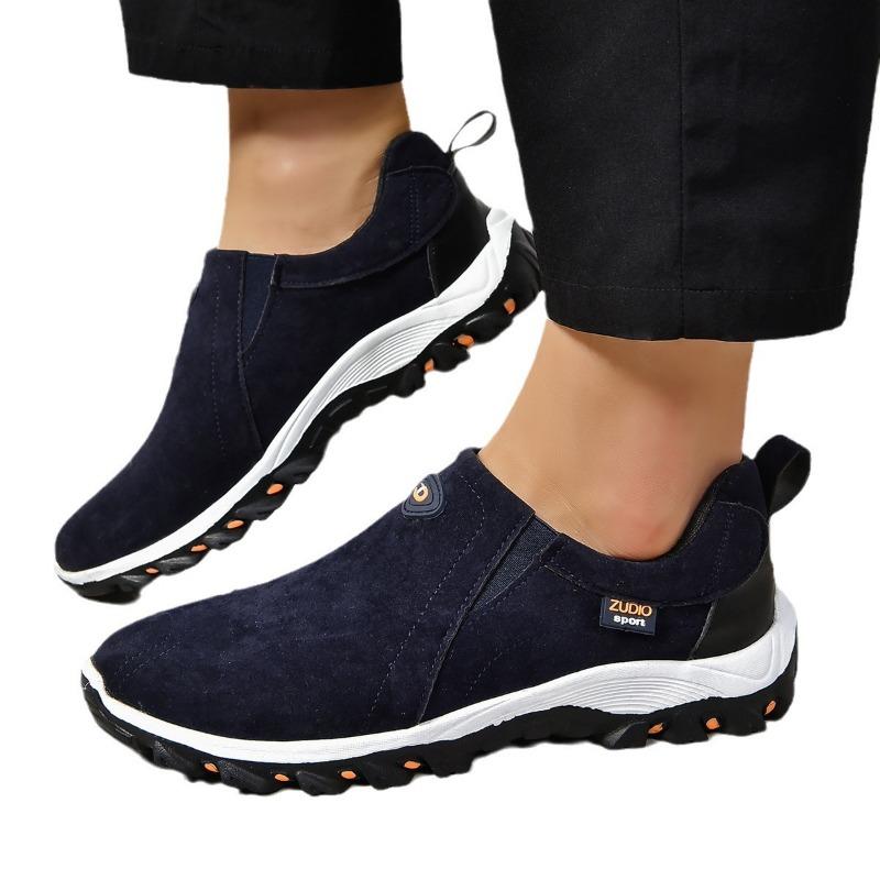 Outdoor Casual Men's Shoes, Sports Casual Shoes, Fashionable Round Toe Shallow Mouth Men's Single Shoes