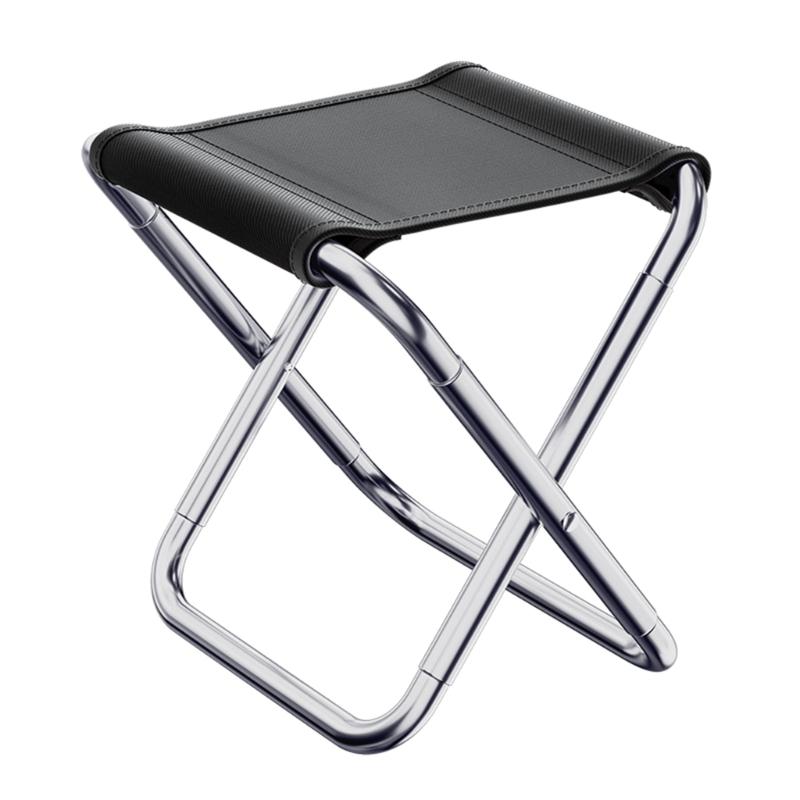 Portable Folding Stool, Mini Size Camping Stool Aluminum Alloy Stool for Travel