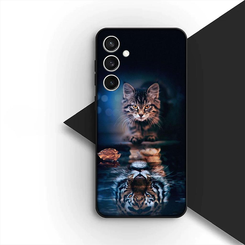 Cover for Samsung Galaxy S10 S8 S9 Plus A33 A34 A31 70 A71 A72 Note 20 9 8 S10E Casing Phone Case Cartoon Cat Meow Kitten