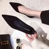 2025 Spring and Autumn New Korean Edition Red Single Shoes Women's Pointed Head Shallow Mouth Gentle Flat Bottom Versatile Flat Heel Work Shoes Women