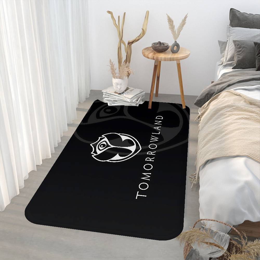 TOMORROWLAND Musik Fußmatte Kinderzimmer Schlafzimmer Dekoration Balkon Anti-Rutsch-Fußmatte Wohnzimmer Fußmatte Teppich