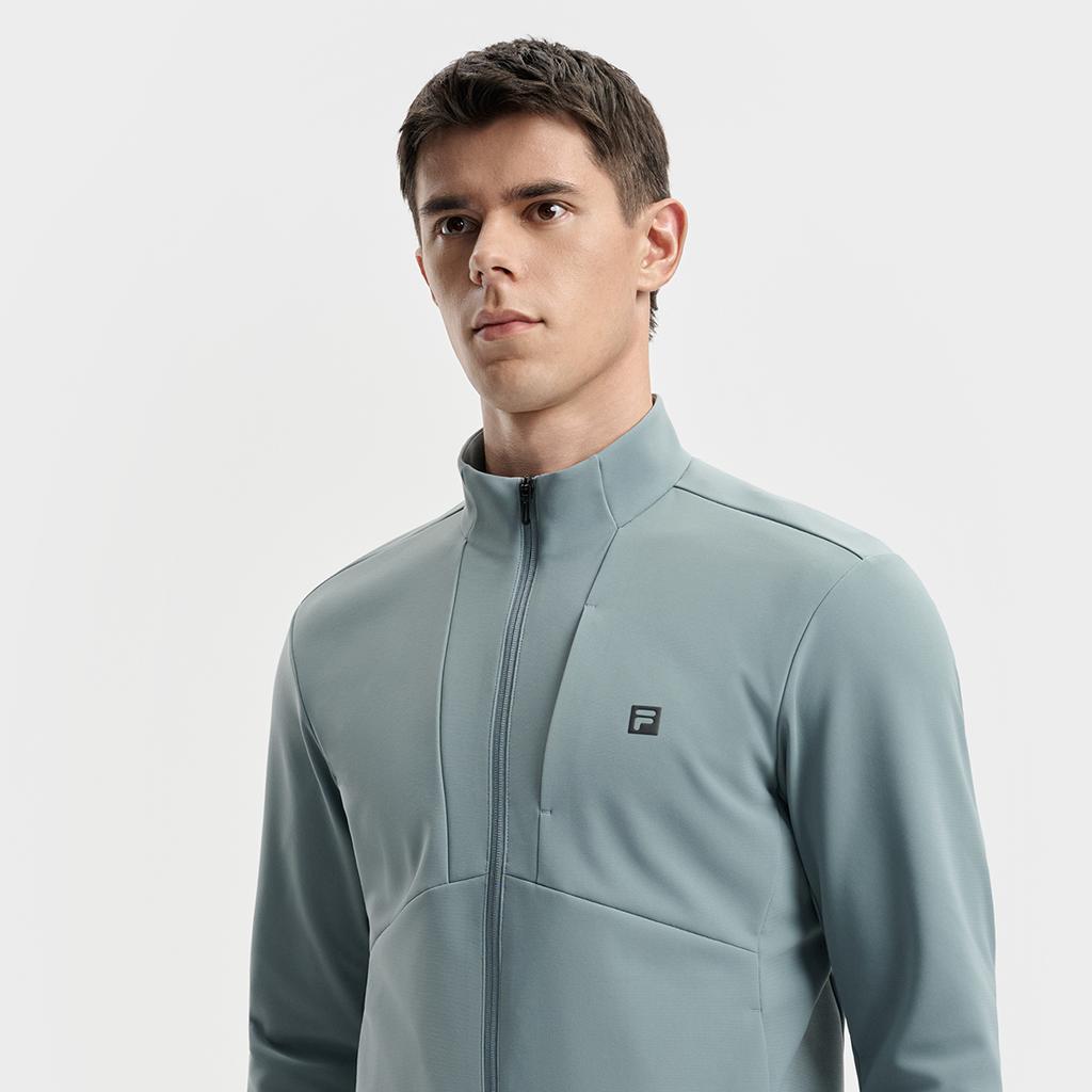 FILA Fitness Casual Sports Versatile Fresh Stand Collar Knitted Shirt Men Tops A11M541504FKK