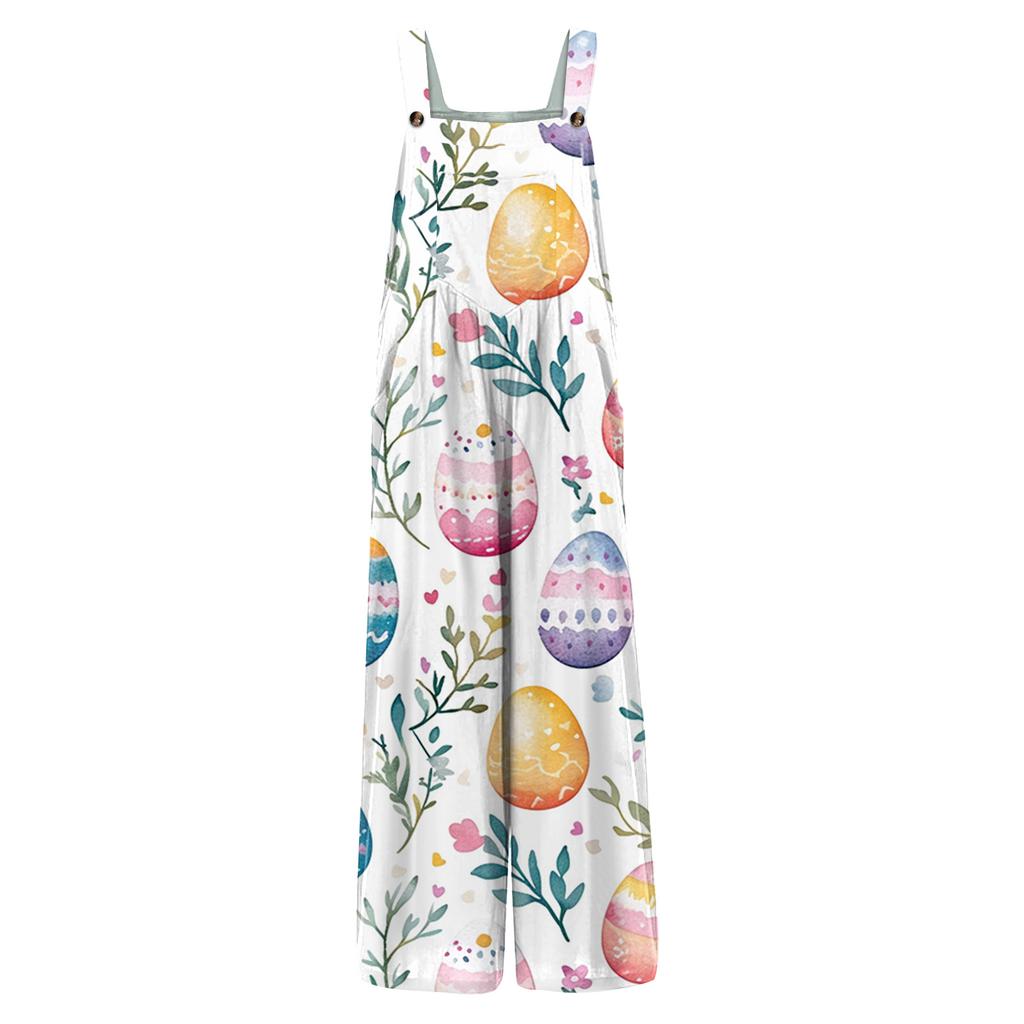 Women's Jumpsuit Printed Casual Loose Jumpsuit