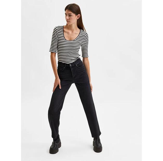 Selected Marie Straight High Waist Jeans