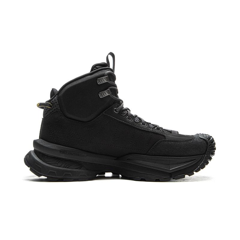 Li Ning Outdoor CF Trail Leder Hi Stoßdämpfend Rutschfest Abriebfest Wasserdicht Stützend Warm Greifend High-Top Wanderschuhe AHTU015-4