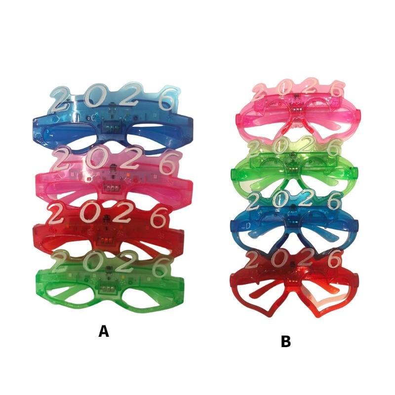 Glowing LED Eyewear For Cosplay Event Practical Plastic Frame Adjustable Fit Adults Kids Costume Props
