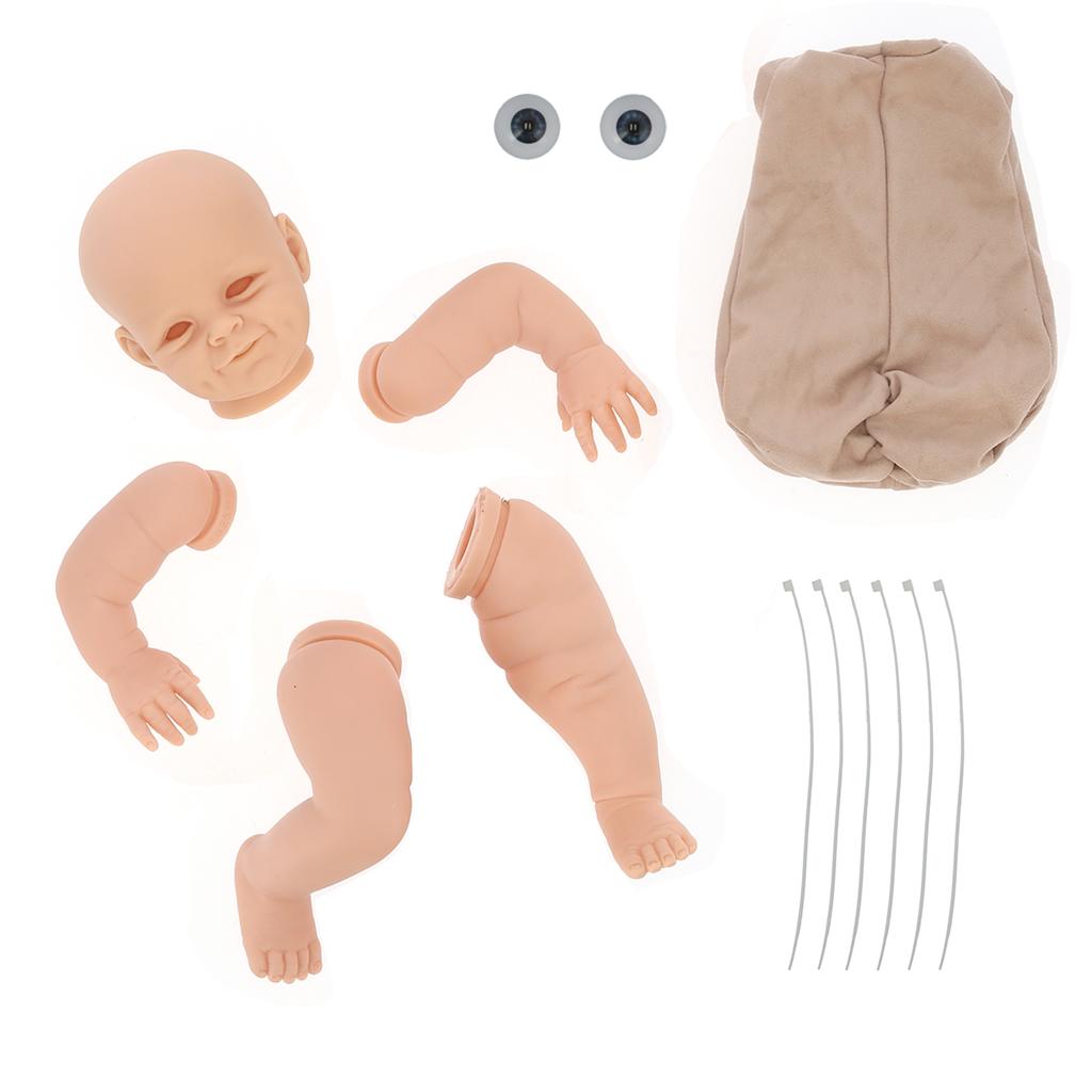 21in Reborn Doll Kits Vinyl Lifelike Doll Parts Sweet Soft Face Limbs DIY Reborn Doll