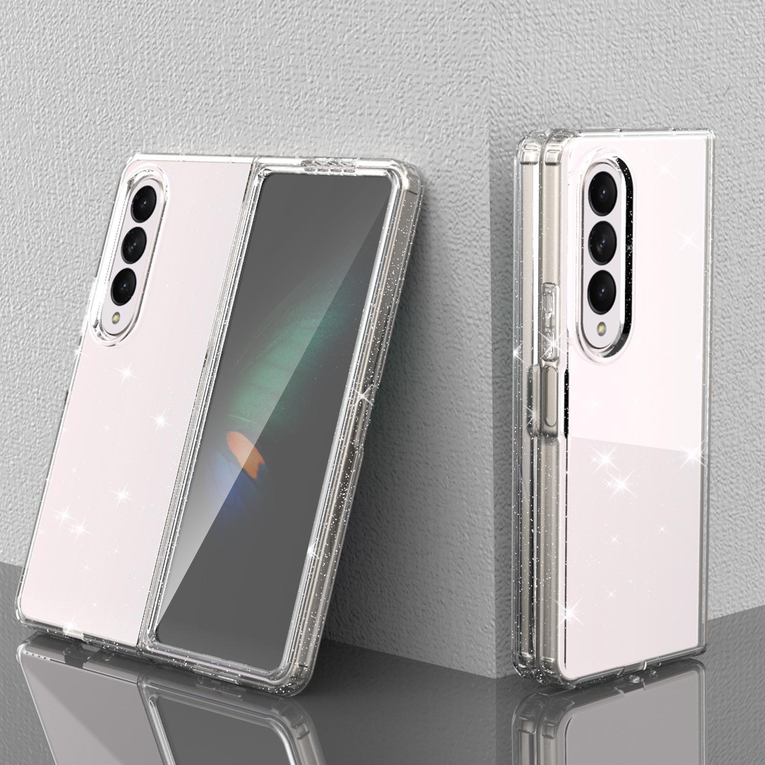 

Translucent Color Powder Thickened Anti Fall Mobile Phone Case Suitable for Z FOLD4 New Samsung Mobile Phone Case Z fOLD4