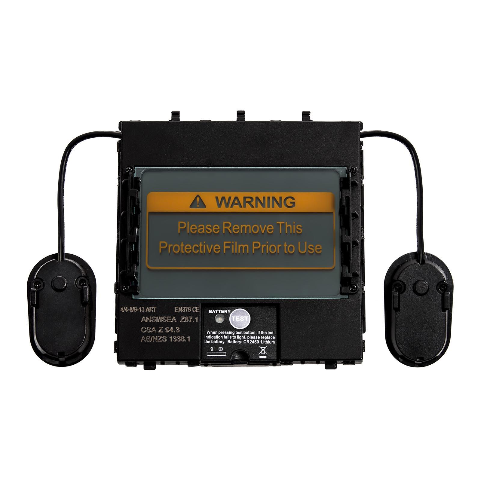 

Сварочный фильтр, размер изображения 100 x 65 мм (3,94 x 2,56 дюйма), автоматический затемняющийся от солнечной энергии, полный диапазон затемнения для сварочных касок