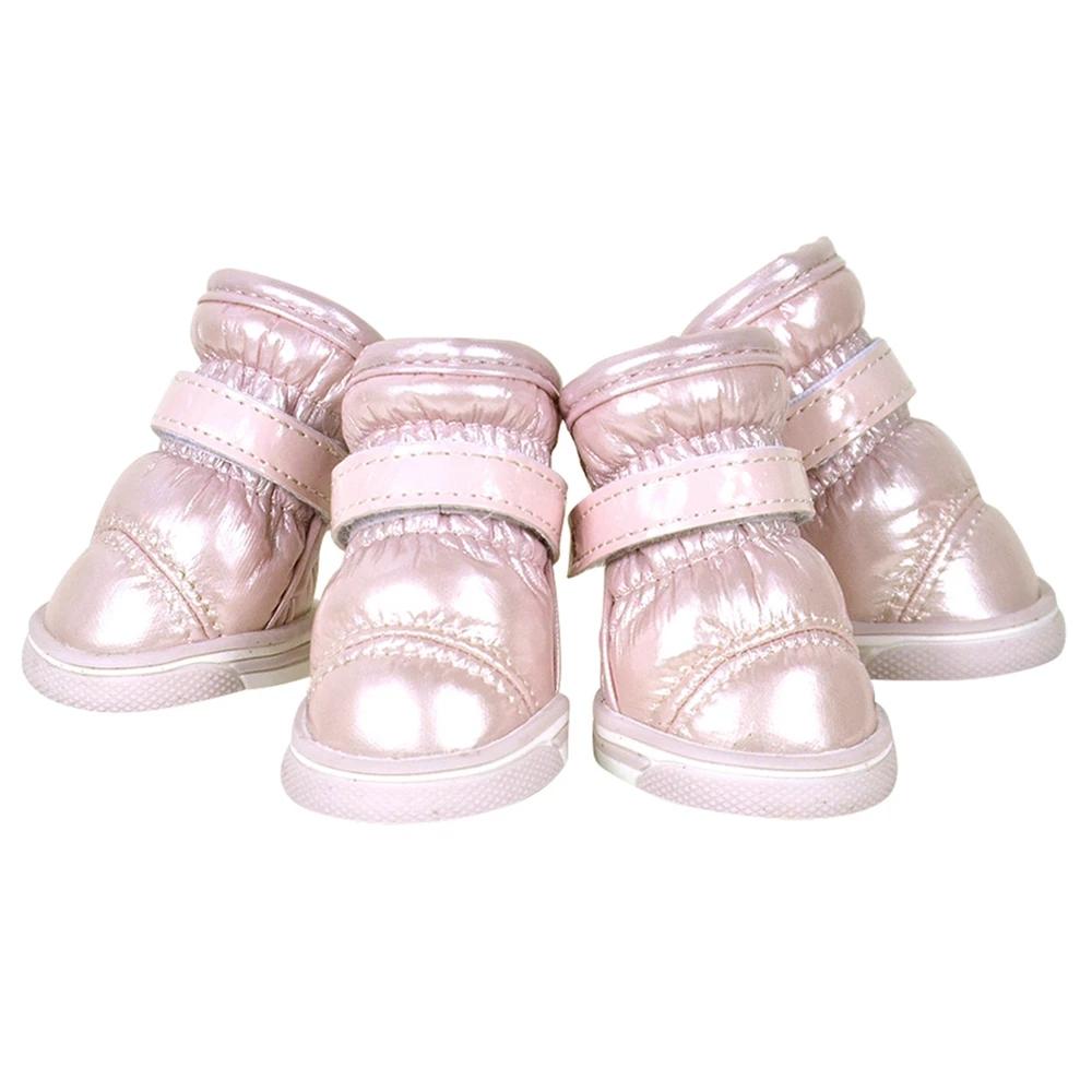 4 st/set Vinter Hundskor Vattentäta Varma Hund Snöskor Halkfria Fritidsskor För Små Hundar Chihuahua Teddy Hundskor