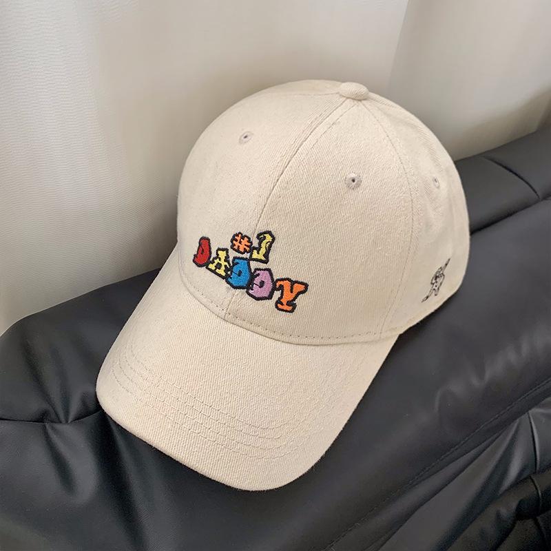 Big Head Circumference New Embroidered Letter Baseball Cap Women's Spring and Summer Increase and Deepen the Face Small Peaked Cap Wide Brim Soft Top