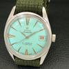 USED TITONI AIRMASTER TITOFLEX SWISS MENS TURQUOISE BLUE DIAL WATCH a432180-2 R110-a432180