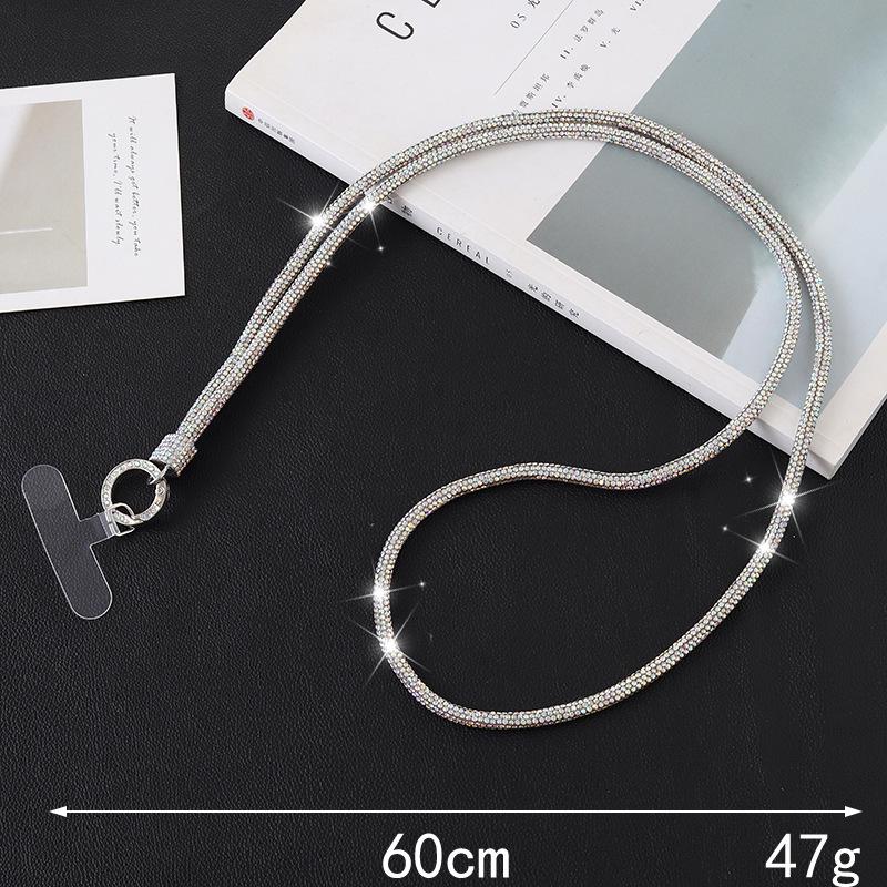 

Высококачественный DIY Стразовый Кроссбоди Шнурок для Телефона и Брелок Подвеска Чехол 6mm Rhinestone Chain Pendant